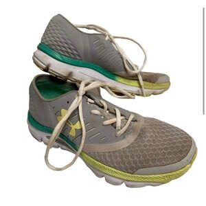 Under Armour Speedform Running Shoes Athletic Sneakers Gray Yellow Size 9